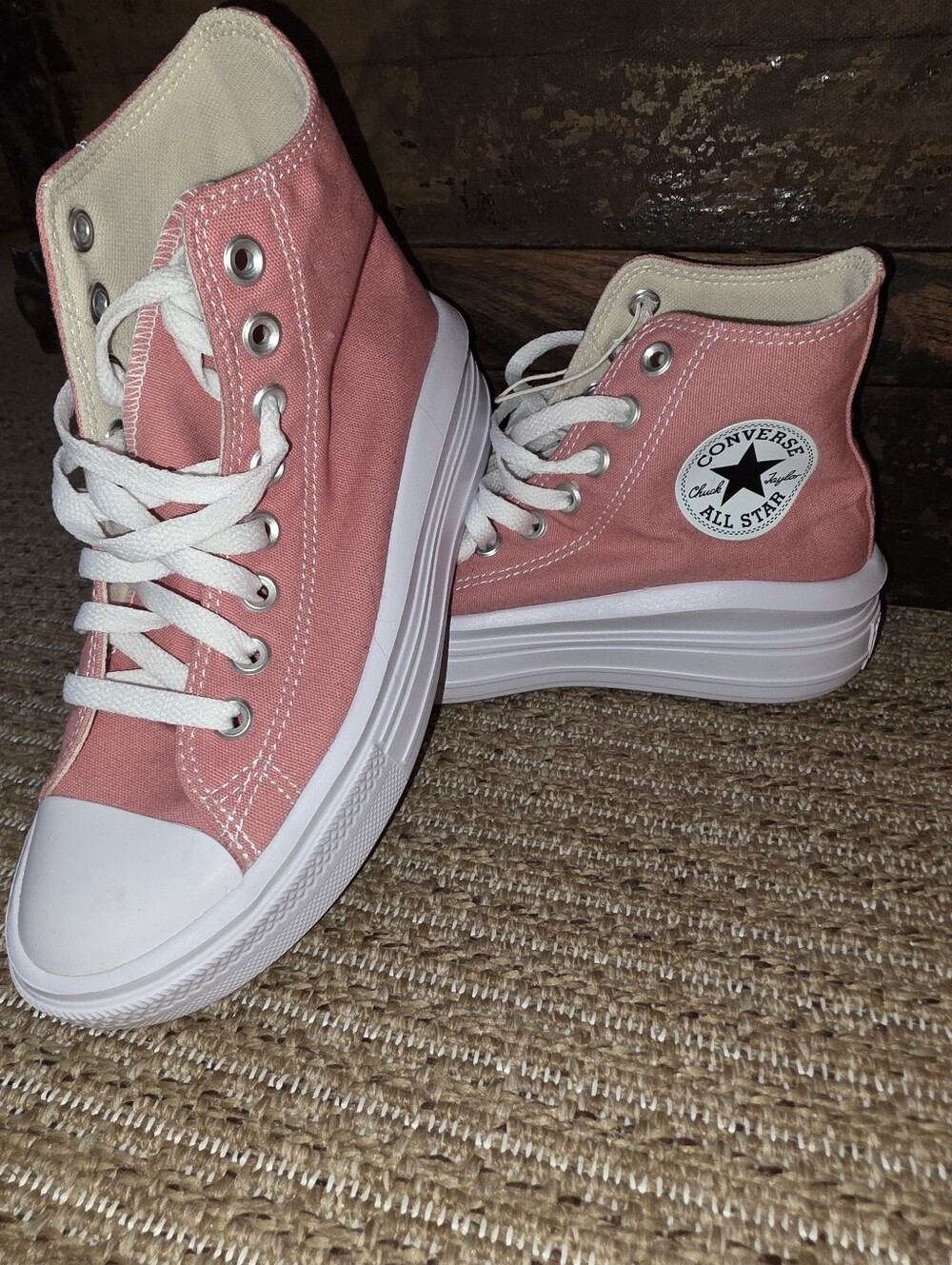 Converse Chuck Taylor Move Platform Flamingo Canvas Women's Shoes 6.5 NWOT